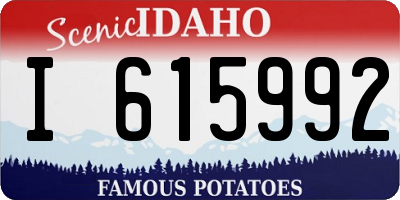 ID license plate I615992