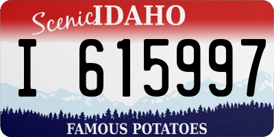 ID license plate I615997