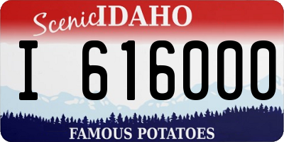 ID license plate I616000