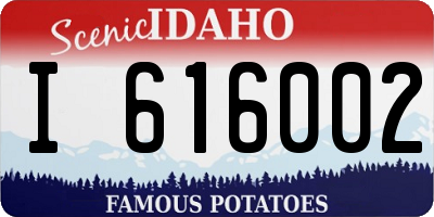 ID license plate I616002