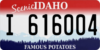 ID license plate I616004