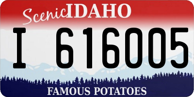 ID license plate I616005