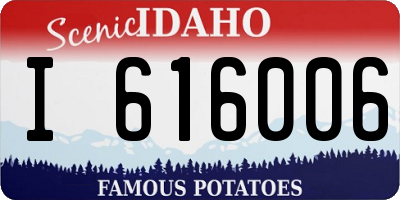ID license plate I616006