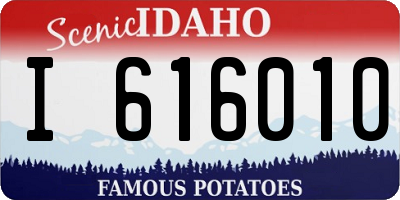 ID license plate I616010