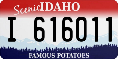 ID license plate I616011