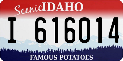 ID license plate I616014