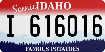 ID license plate I616016