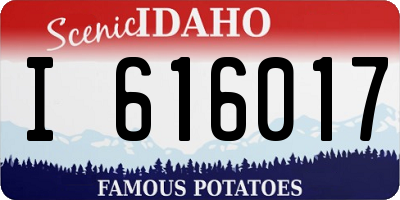 ID license plate I616017