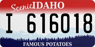 ID license plate I616018