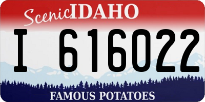ID license plate I616022