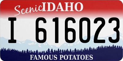 ID license plate I616023