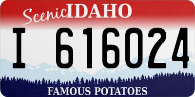 ID license plate I616024
