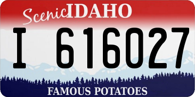 ID license plate I616027
