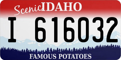 ID license plate I616032
