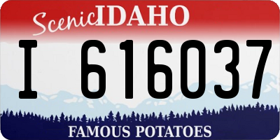 ID license plate I616037