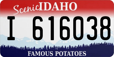 ID license plate I616038