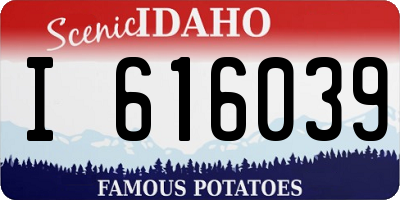 ID license plate I616039