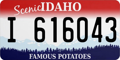 ID license plate I616043
