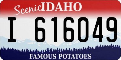 ID license plate I616049