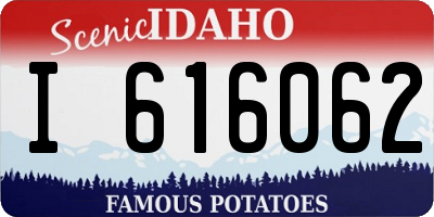 ID license plate I616062