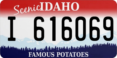 ID license plate I616069