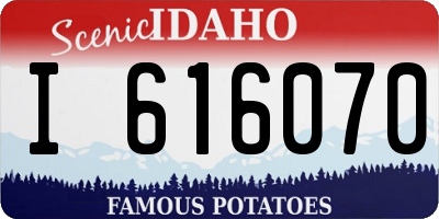 ID license plate I616070