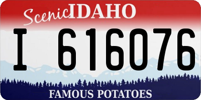 ID license plate I616076