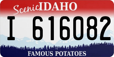 ID license plate I616082