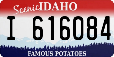 ID license plate I616084