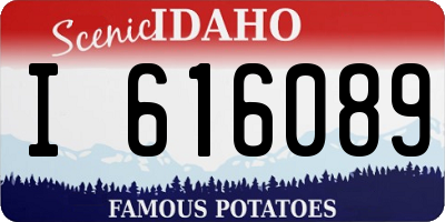ID license plate I616089