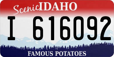 ID license plate I616092