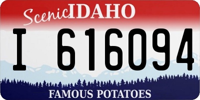 ID license plate I616094