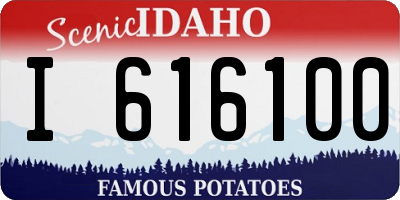 ID license plate I616100
