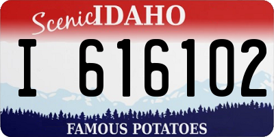 ID license plate I616102