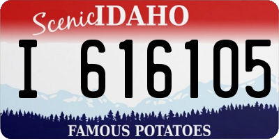 ID license plate I616105