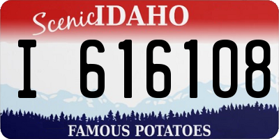 ID license plate I616108