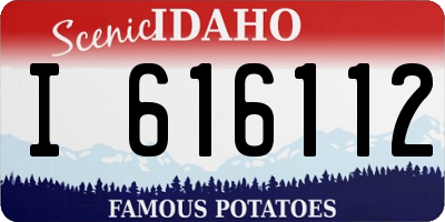 ID license plate I616112