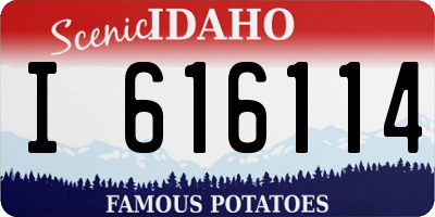 ID license plate I616114