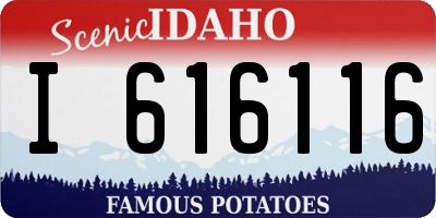 ID license plate I616116