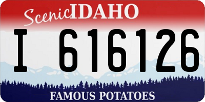 ID license plate I616126