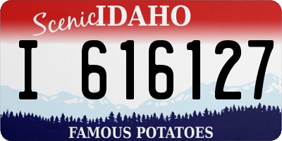 ID license plate I616127