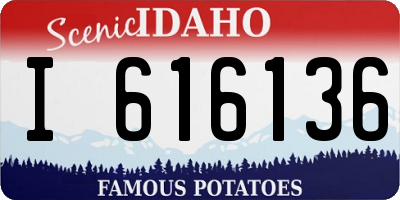 ID license plate I616136