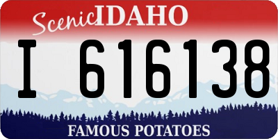 ID license plate I616138