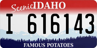 ID license plate I616143