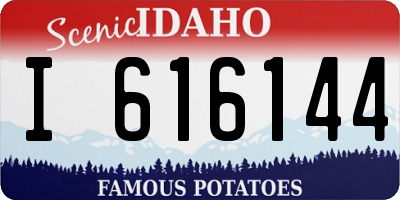 ID license plate I616144