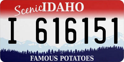 ID license plate I616151