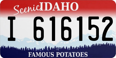ID license plate I616152