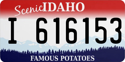 ID license plate I616153