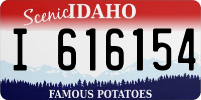 ID license plate I616154