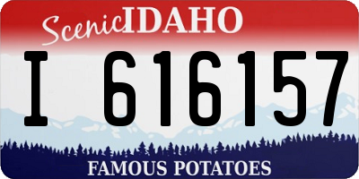 ID license plate I616157